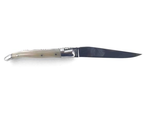 Laguiole 10 cm Corne Blonde - 2 mitres Couteau de poche par Laguiole en Aubrac