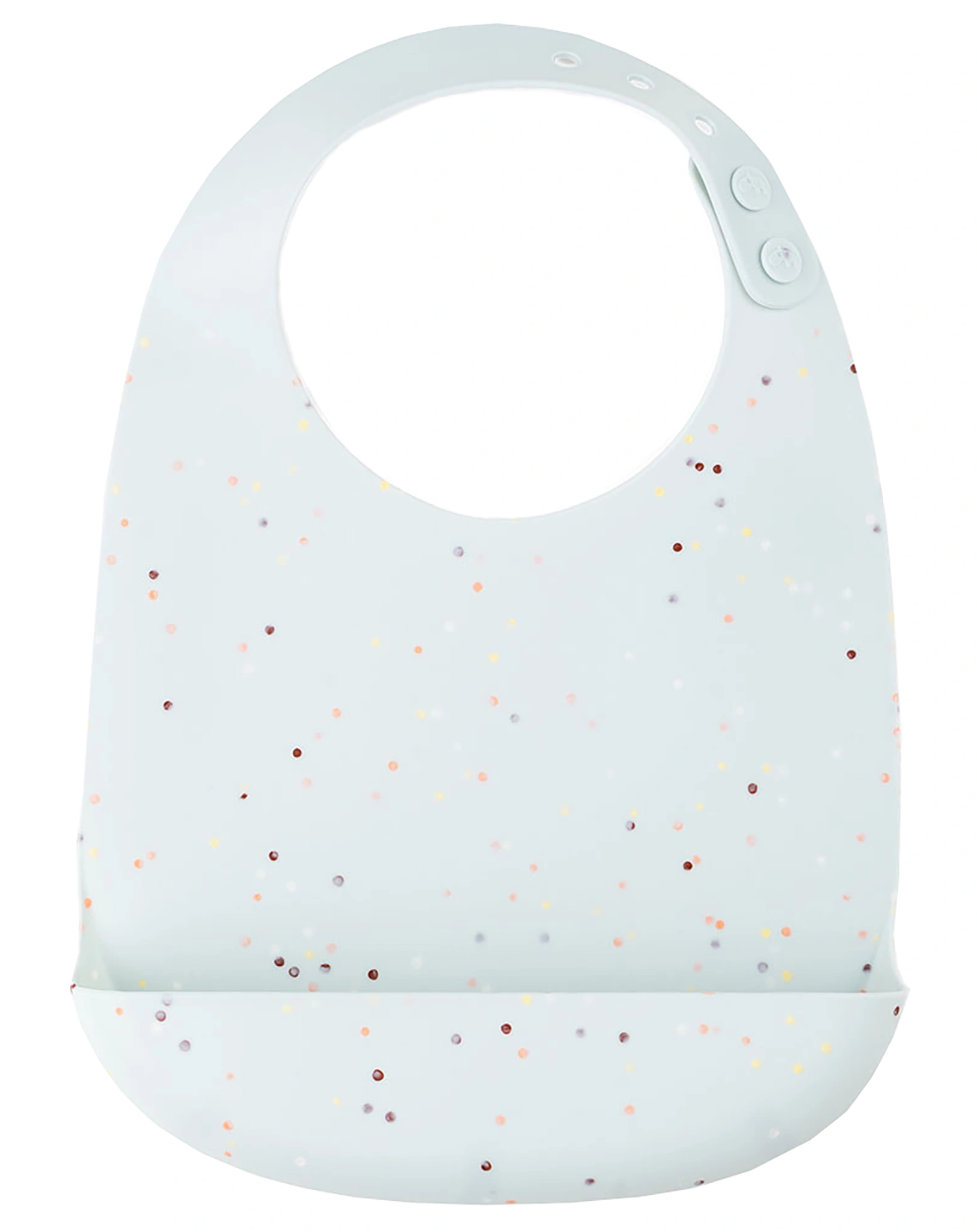Silikon-Lätzchen CONFETTI mit Auffangschale in blau