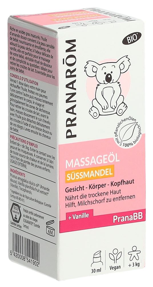 Pranarom PranaBB Massageöl Süssmandel Öl Bio Eco Fl 30 ml