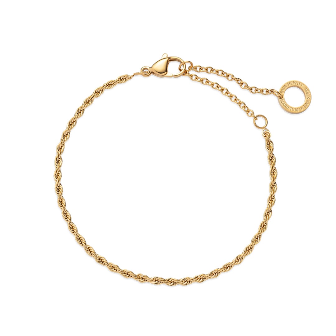 Paul Hewitt Charm-Armkette Rope Chain Marinium Ocean Steel Goldig