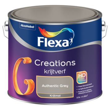 Flexa Creations muurverf authentic grey krijt 2,5 liter