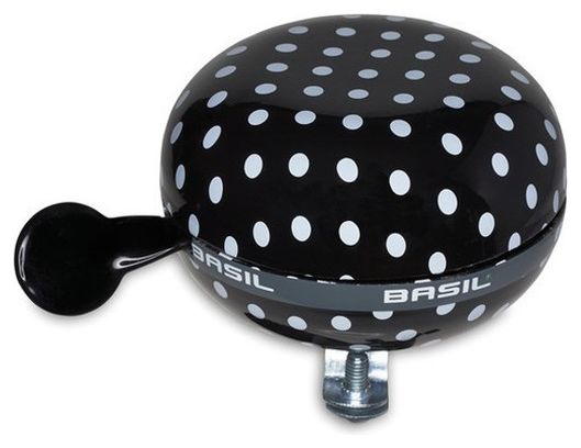 BASIL sonnette POLKA Dot pois noirs/blancs 80mm