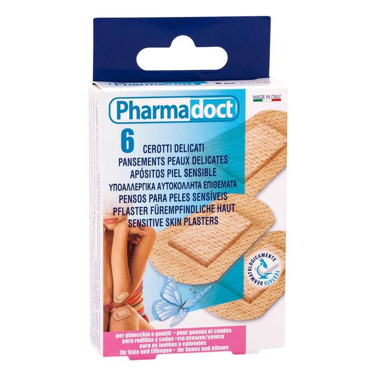Pflaster Hypoallergen 2 Größ.für Knie + Ellenbogen, 6 St