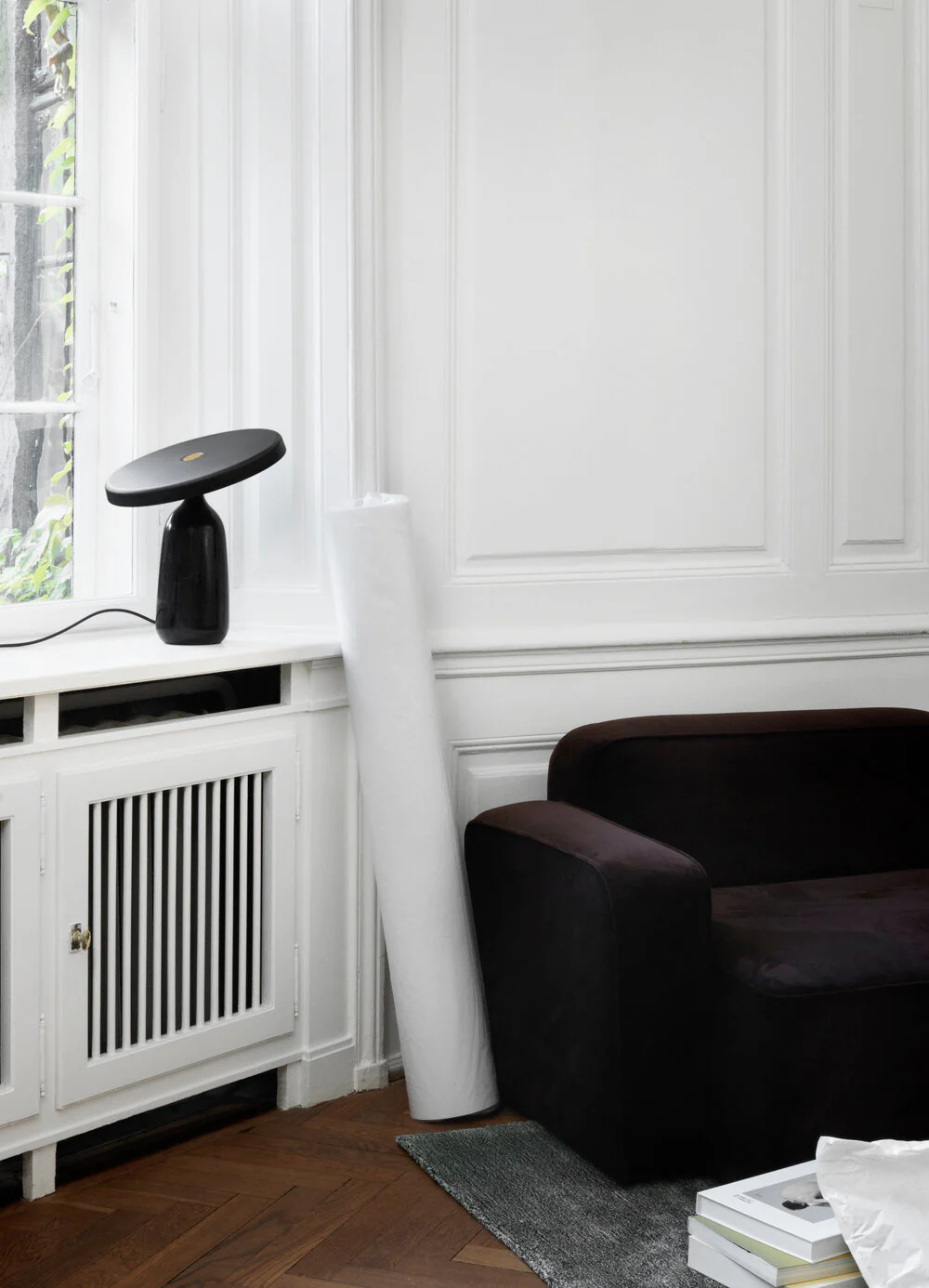 Normann Copenhagen  Eddy bordlampe EU, sort, marmor - H33,6/Ø32 cm