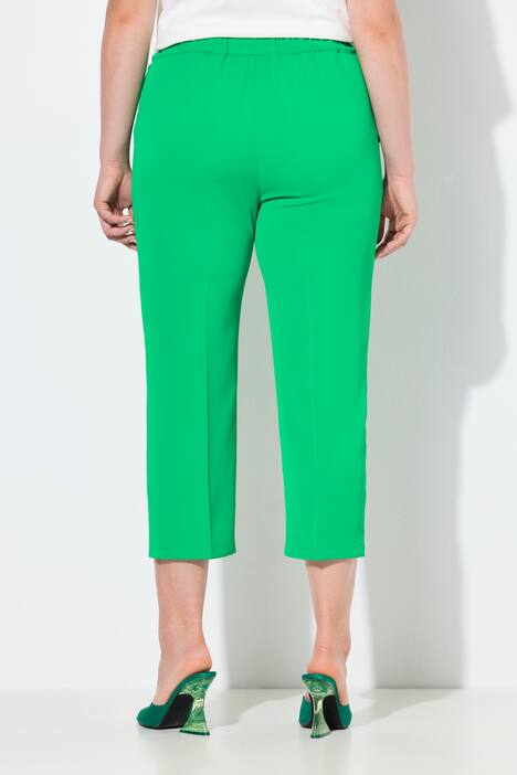 7/8-Hose, Bügelfalten, Elastikbund, naturgrün
