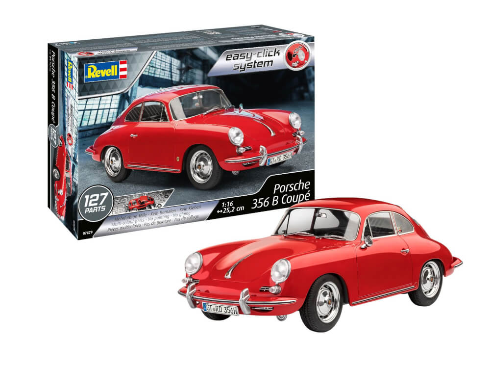Porsche 356 B Coupé easy-click-system, Revell Bausatz zum Zusammenstecken mehrfarbig