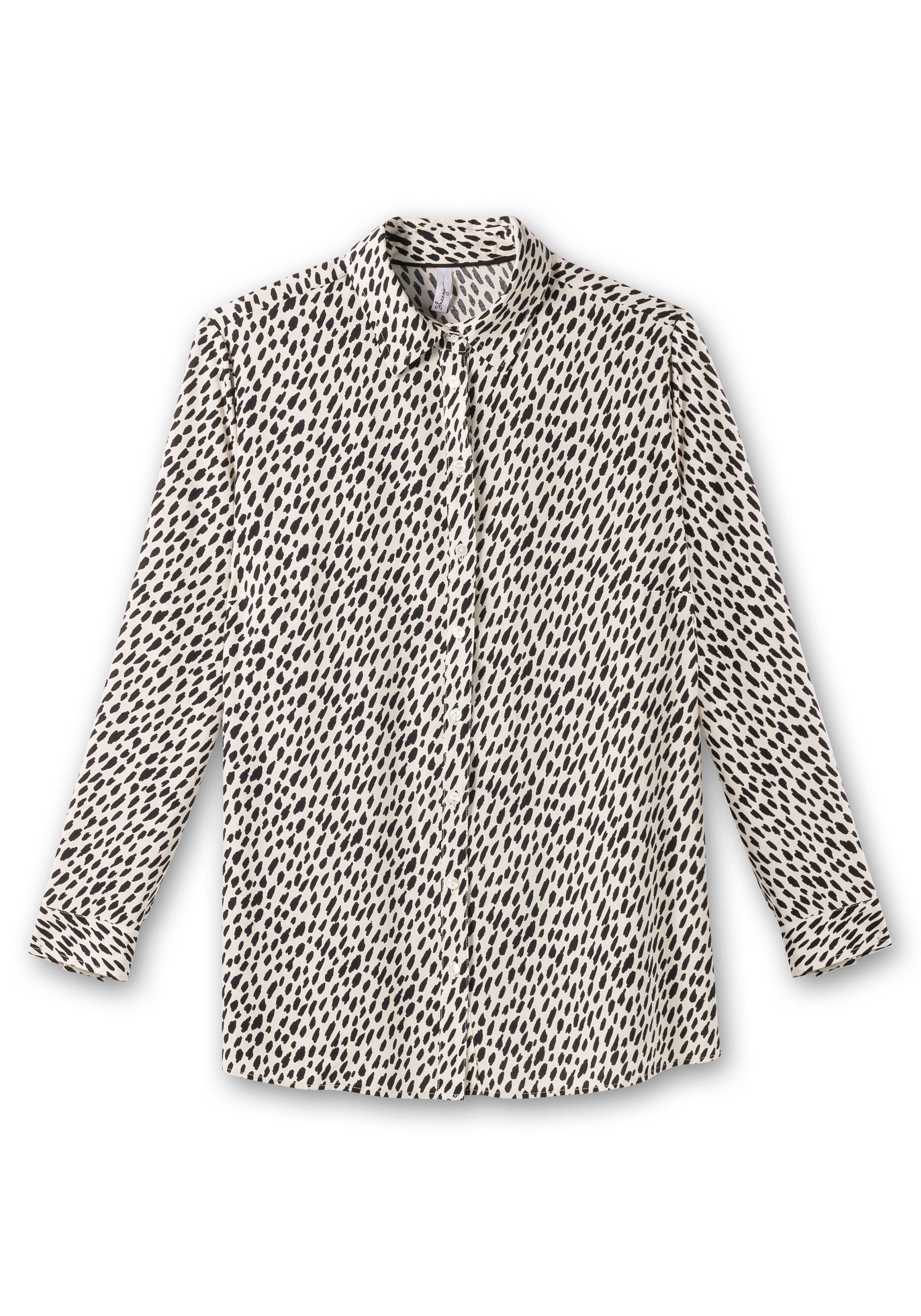 Bluse mit Animal-Alloverprint, aus Viskose
