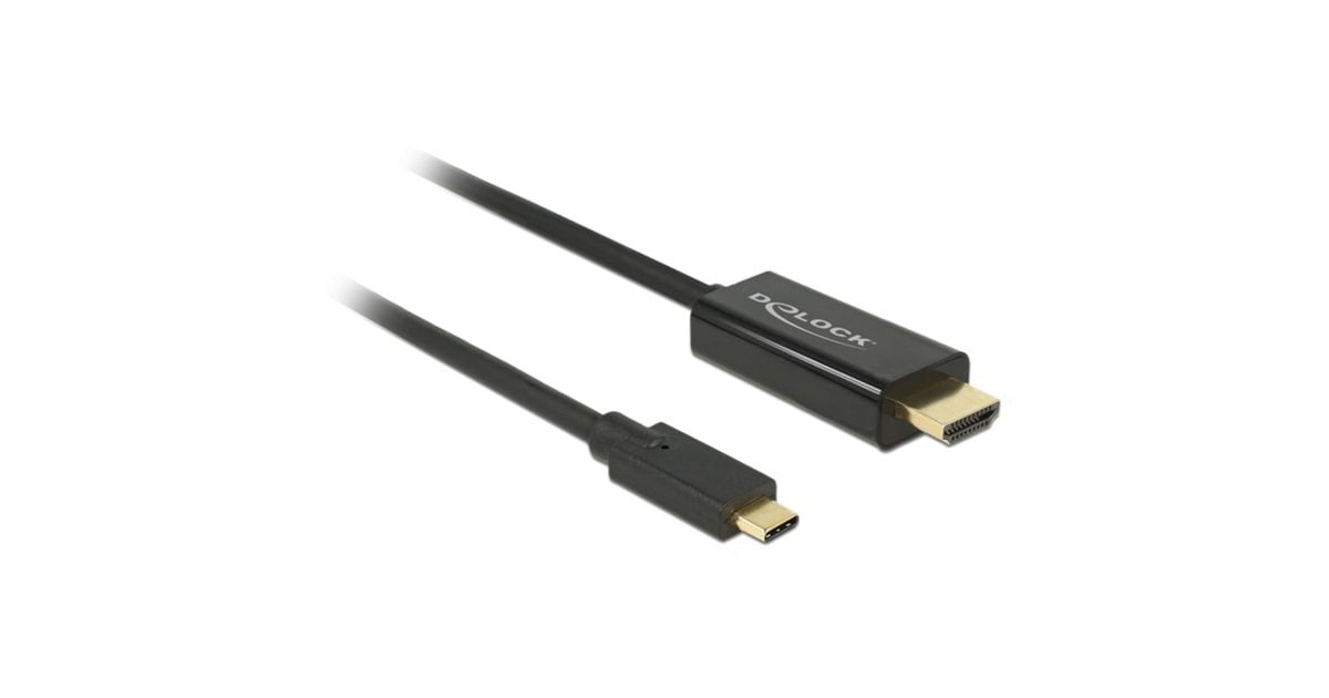 DeLOCKUSB-C (male) > HDMI (male) (DP Alt Mode) kabel  (Zwart, 1 meter, 4K 30 Hz)