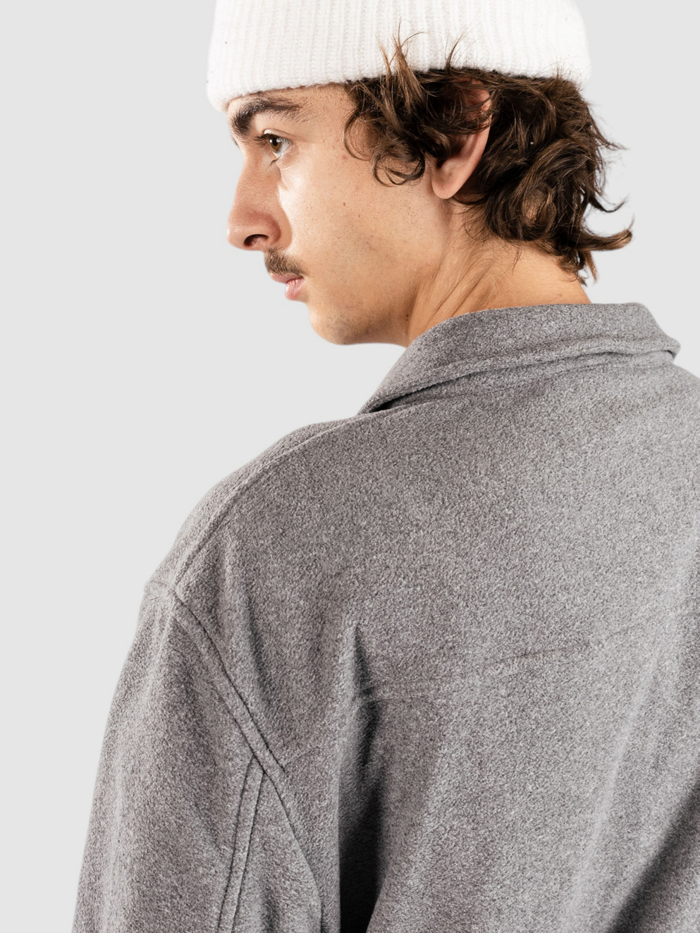 Passenger Maple Polar Fleece Shirt grey marl