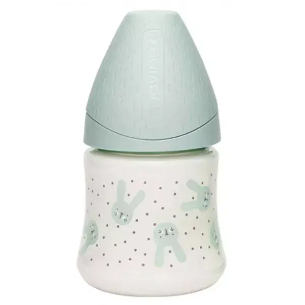 Mamadeira Suavinex Premium Slow Flow, Coelhinho Rosa, +0m, 150ml