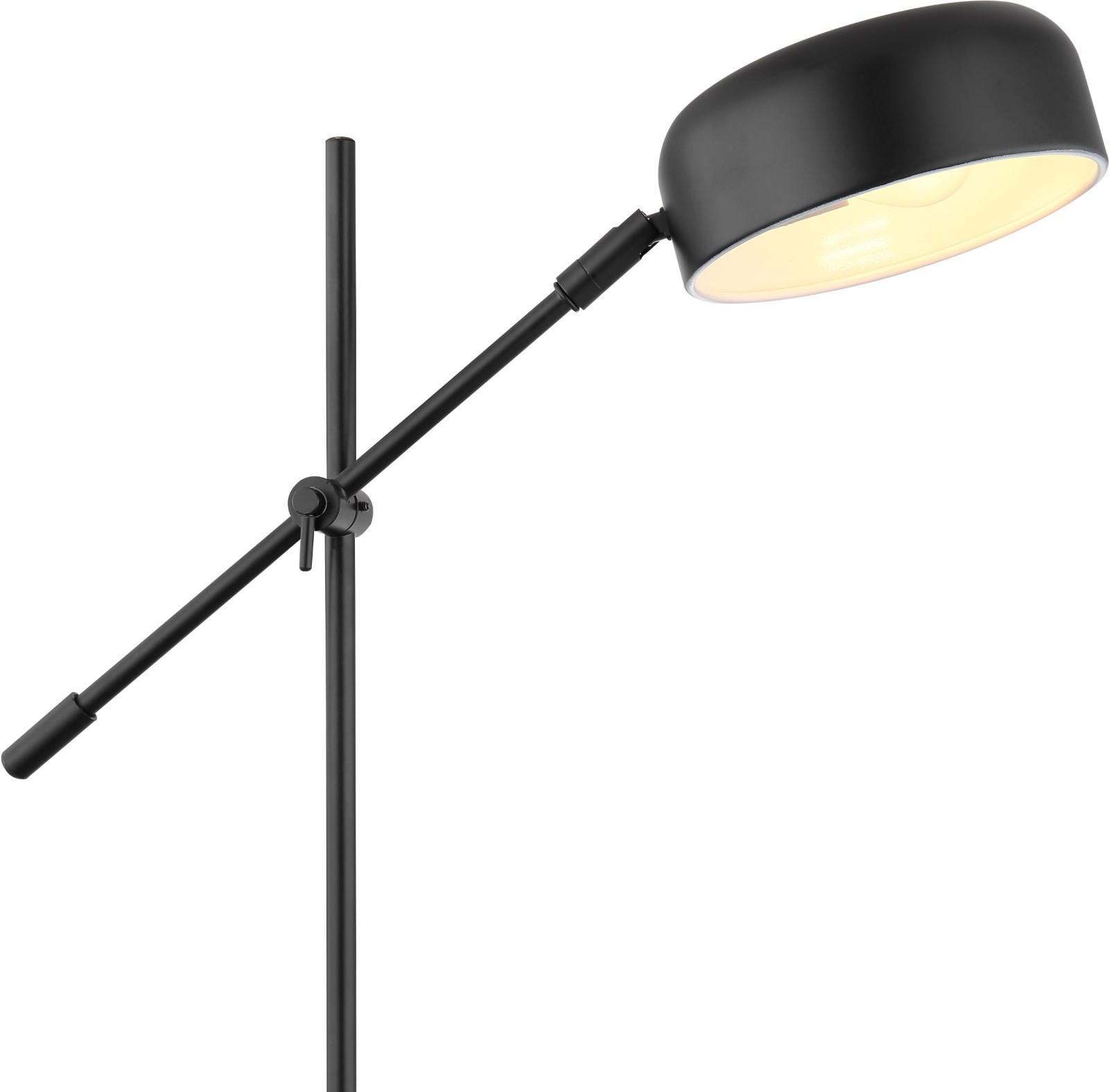 Standleuchte - schwarz matt - Metall - 139 cm