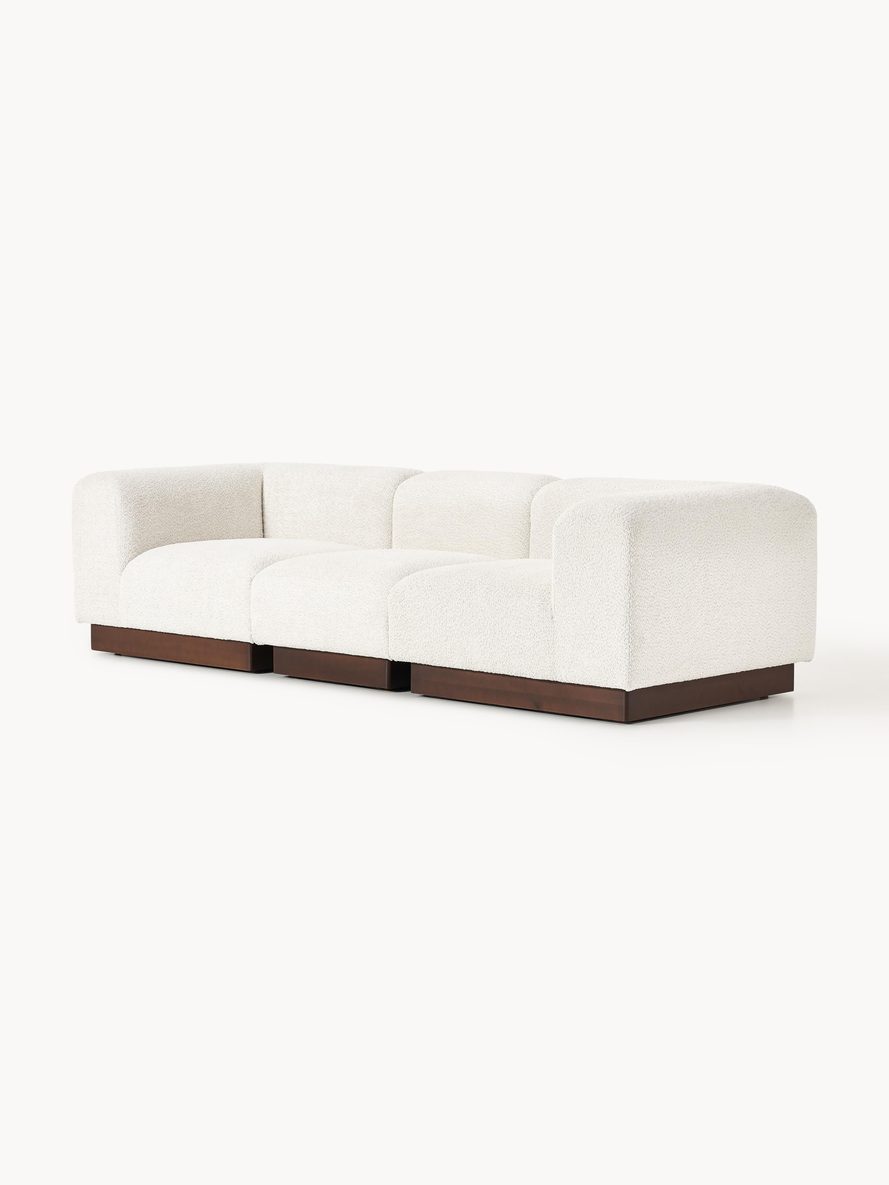 Modulaire bank Natalie (3-zits) van teddy-bouclé