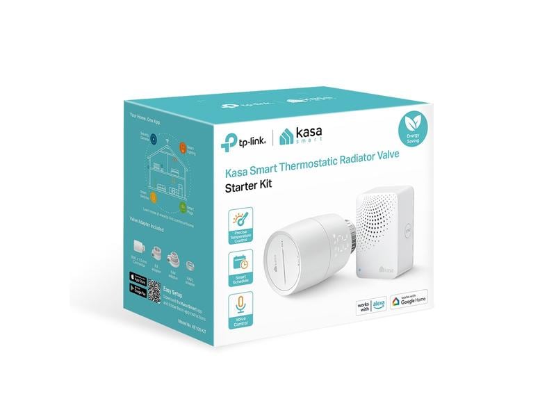 TP-Link Heizkörperthermostat KE100 KIT mit Sender Kasa Smart Thermostatisches Heizkörperventil Starter Kit