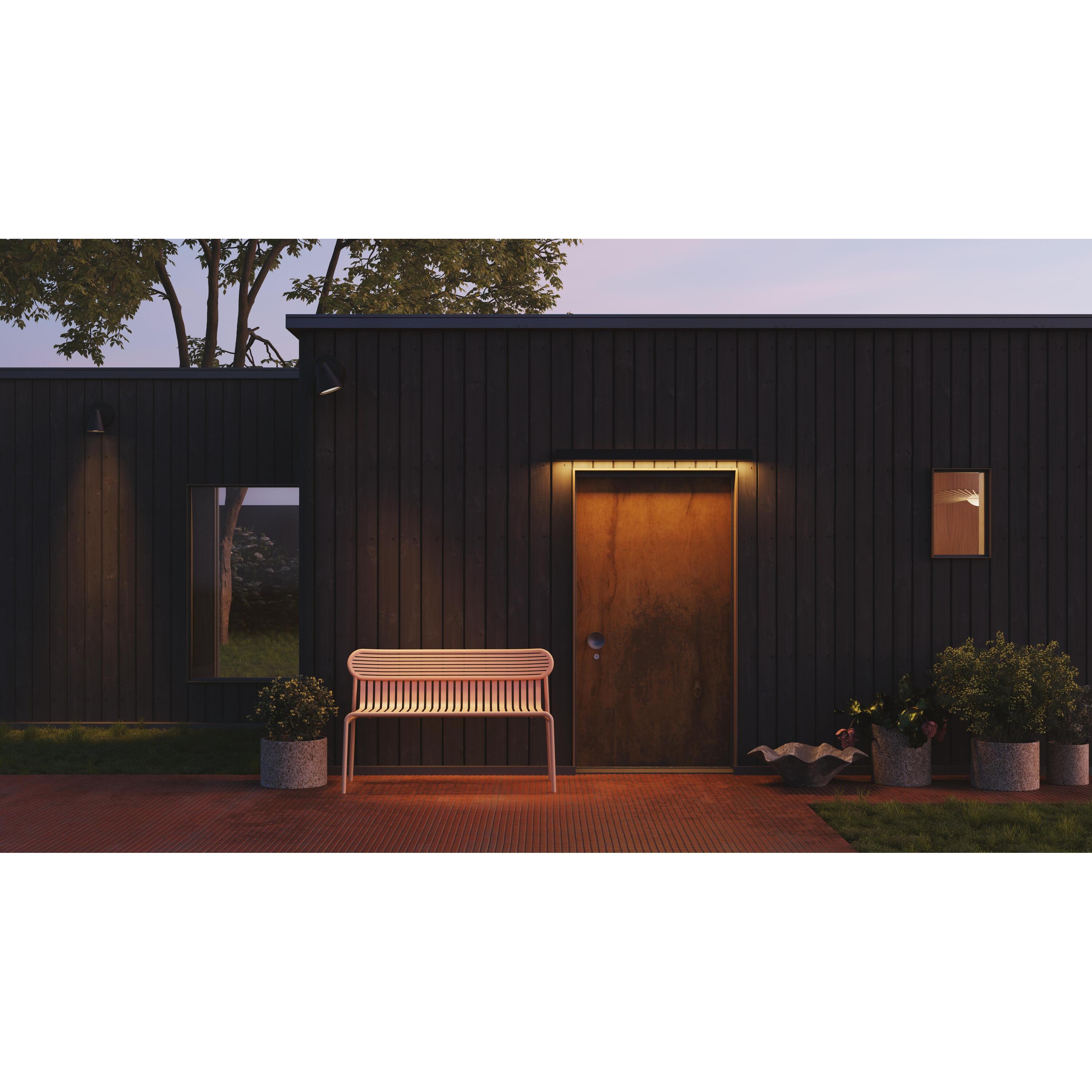 Week-end tuinbank met rugleuning geel