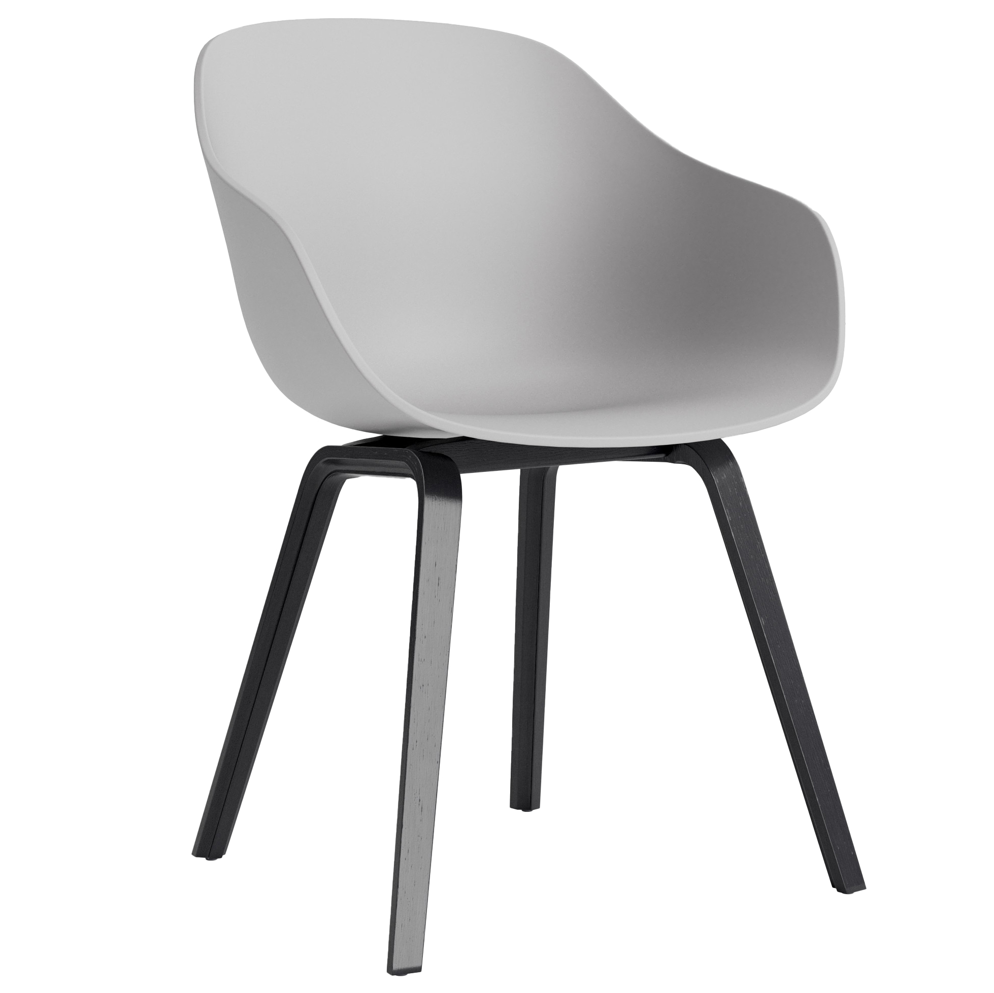 Eetkamerstoel AAC 222 zwart gelakt onderstel concrete Grey 2.0