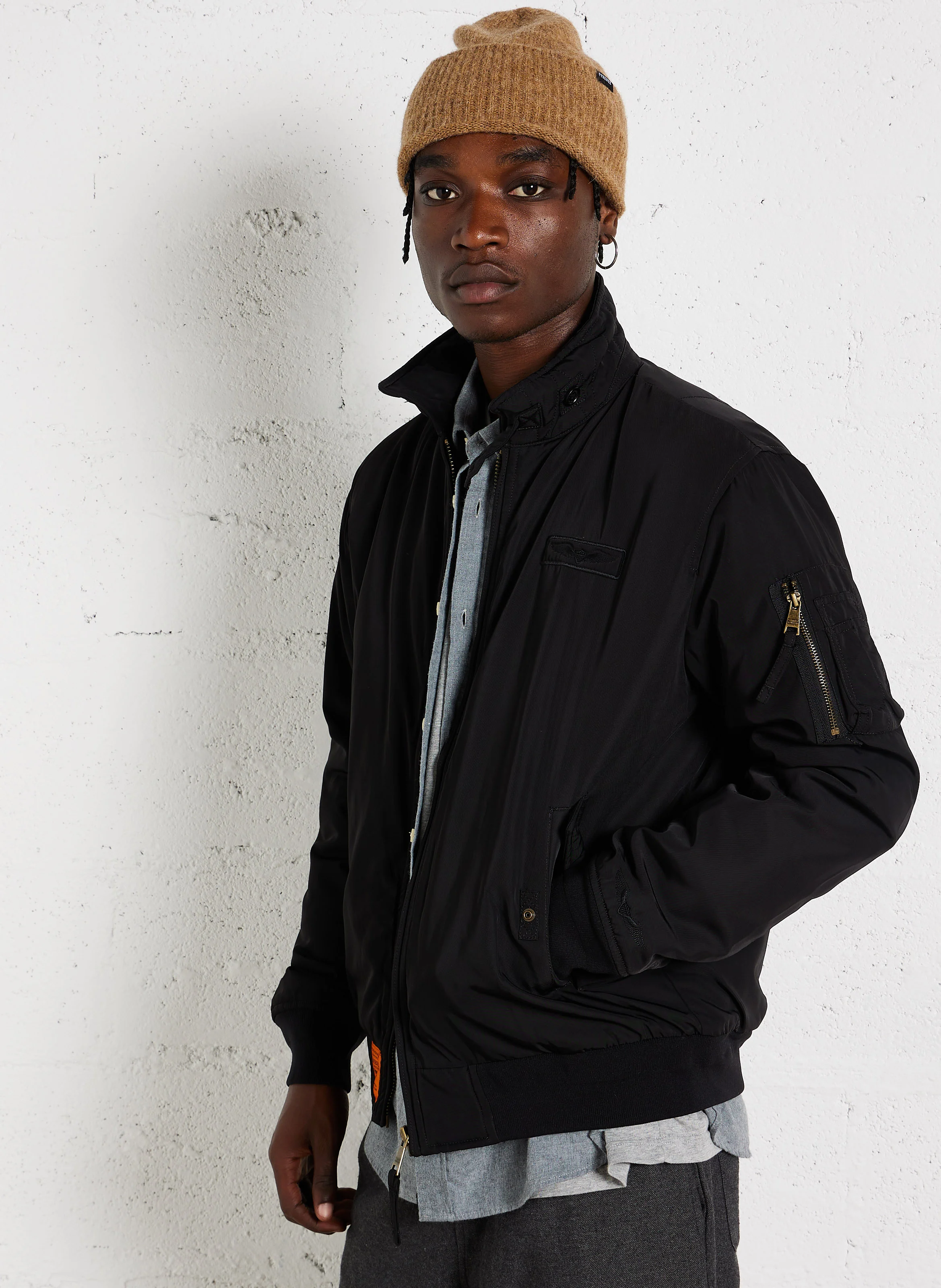 CORNELL - Blouson col à revers droit | Noir