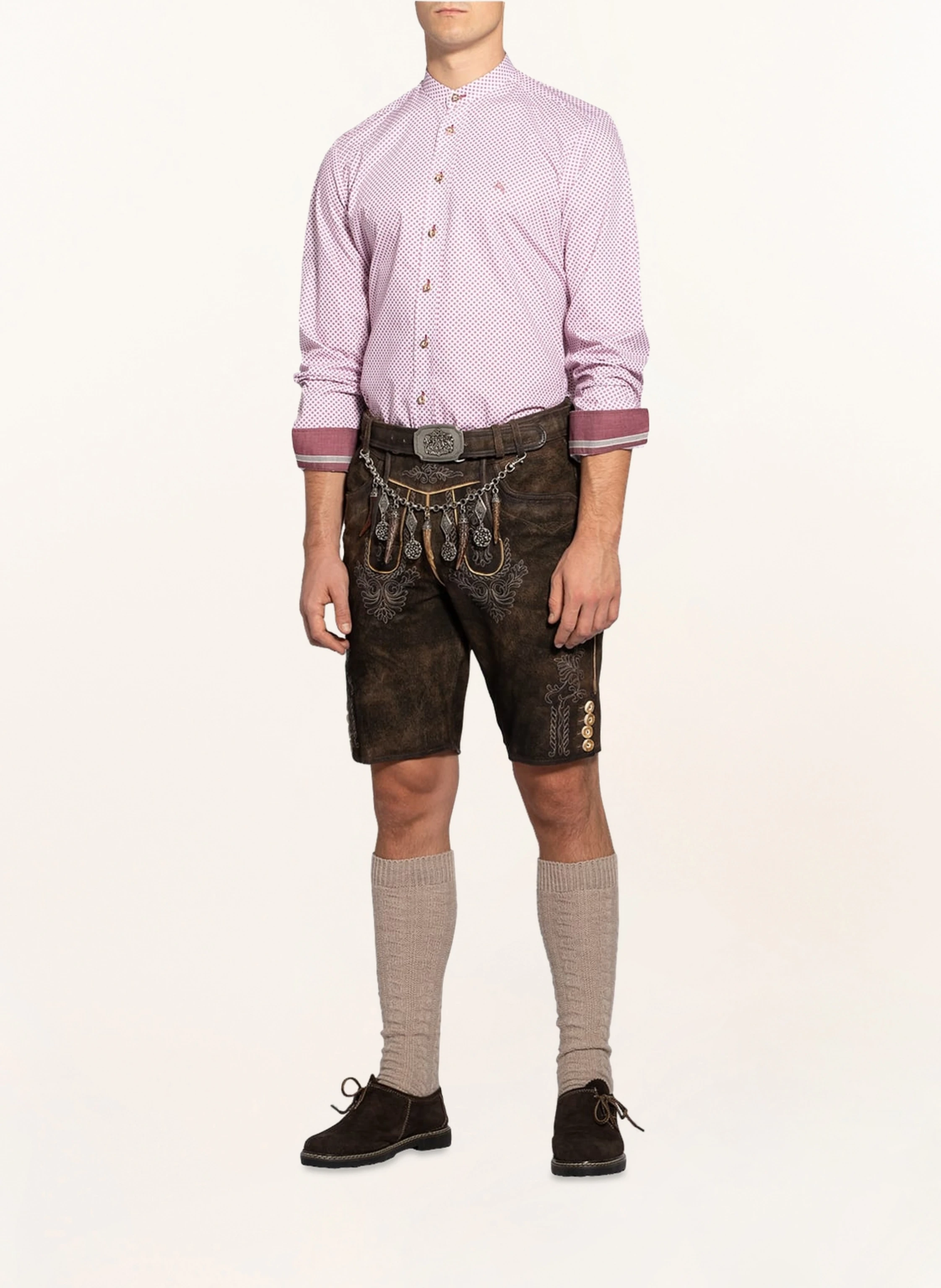 Hammerschmid Trachtenhemd mit Stehkragen Slim Fit