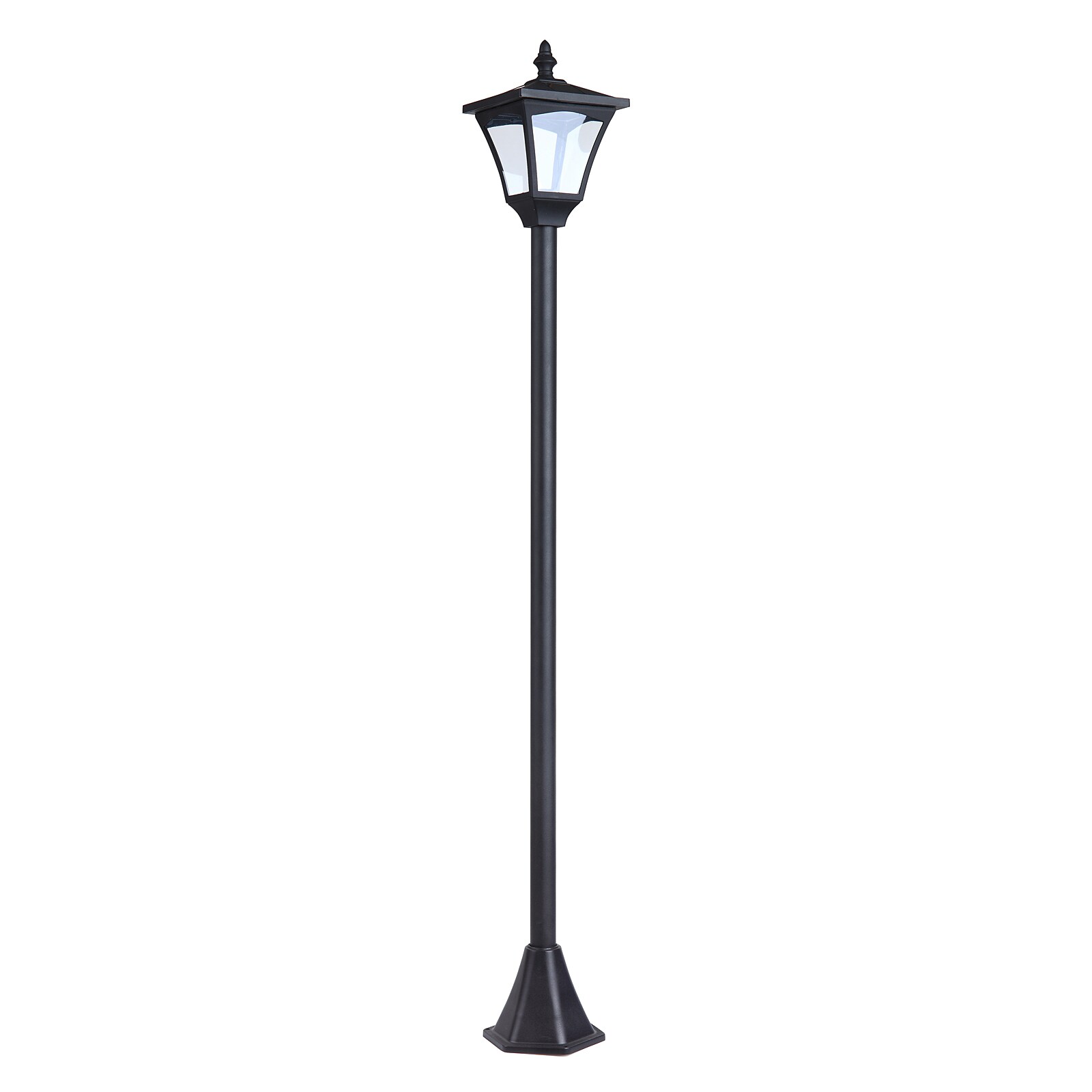 Outsunny Solar Laterne schwarz 15 x 15 x 120 cm (LxBxH)