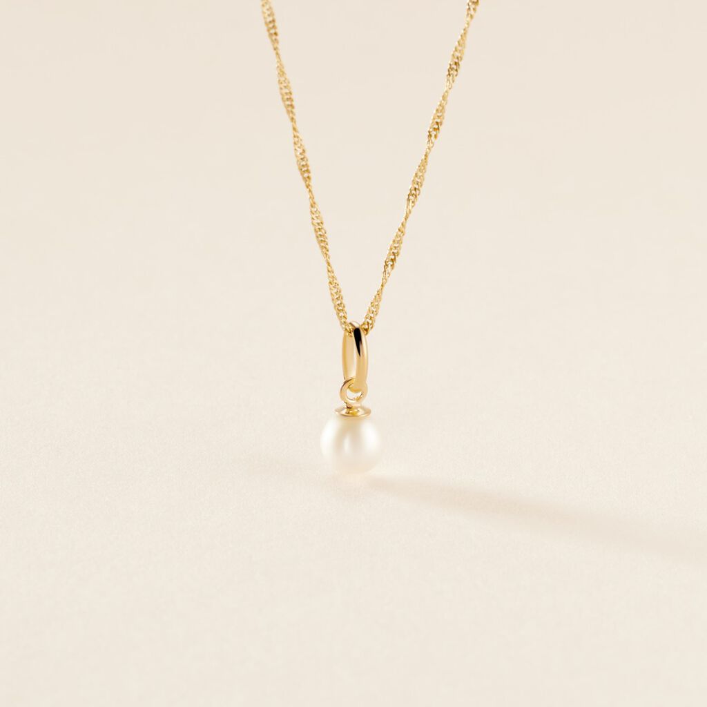 Pendentif Lenonie Or Jaune Perle De Culture
