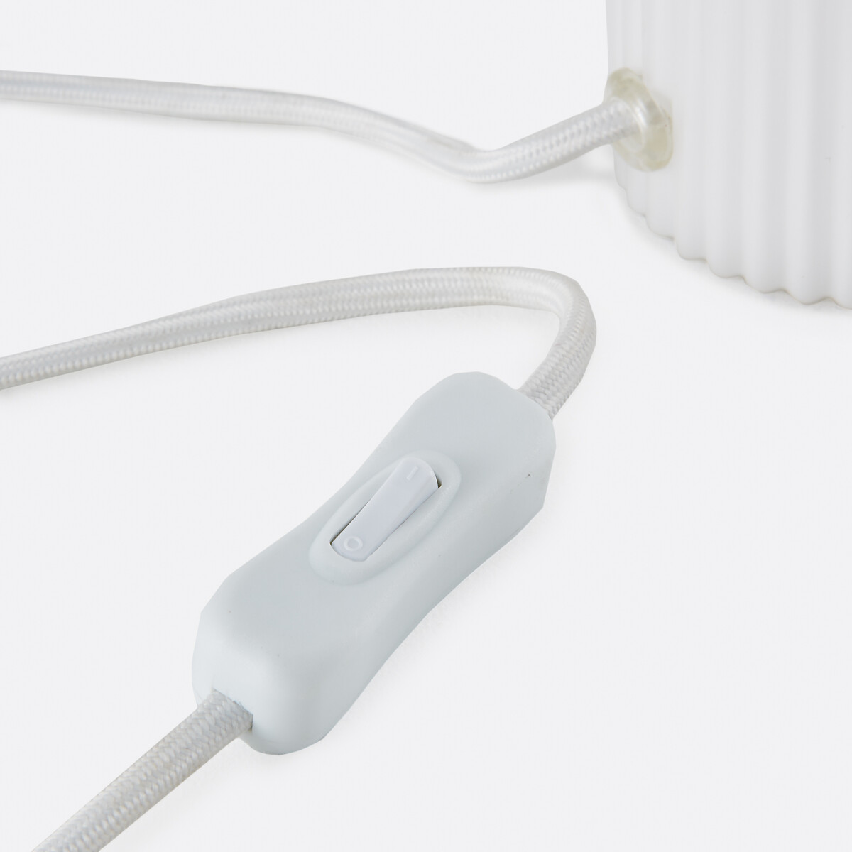 LA REDOUTE INTERIEURS<br>Mini candeeiro cogumelo, vidro opalino listrado, Loulou