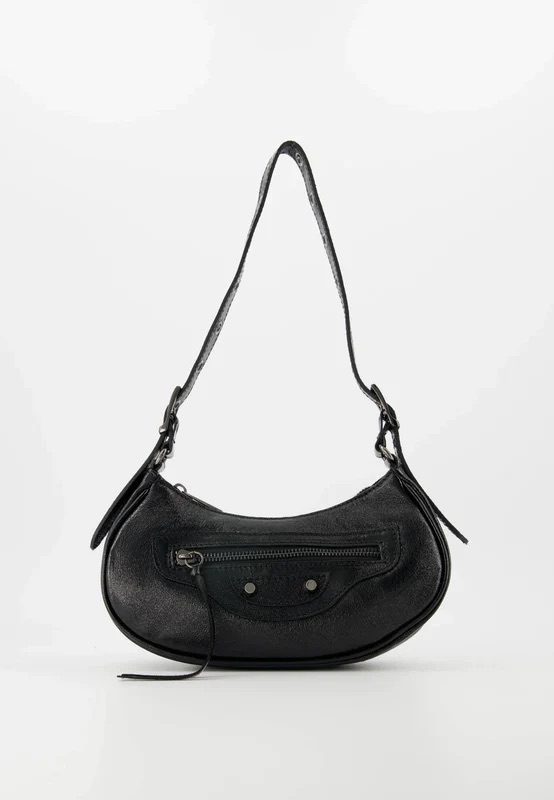 Lommers Leer Emma Schoudertas Metallic Black