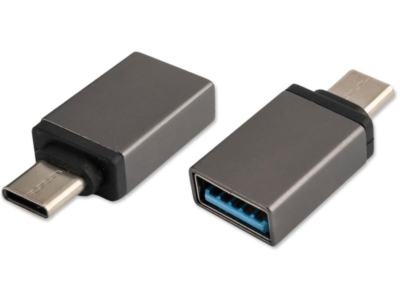 4smarts USB 3.0 Adapter 2-Set USB-C Stecker - USB-A Buchse Zwei Passive Adapter mit USB-C-Stecker auf USB-A-Buchse