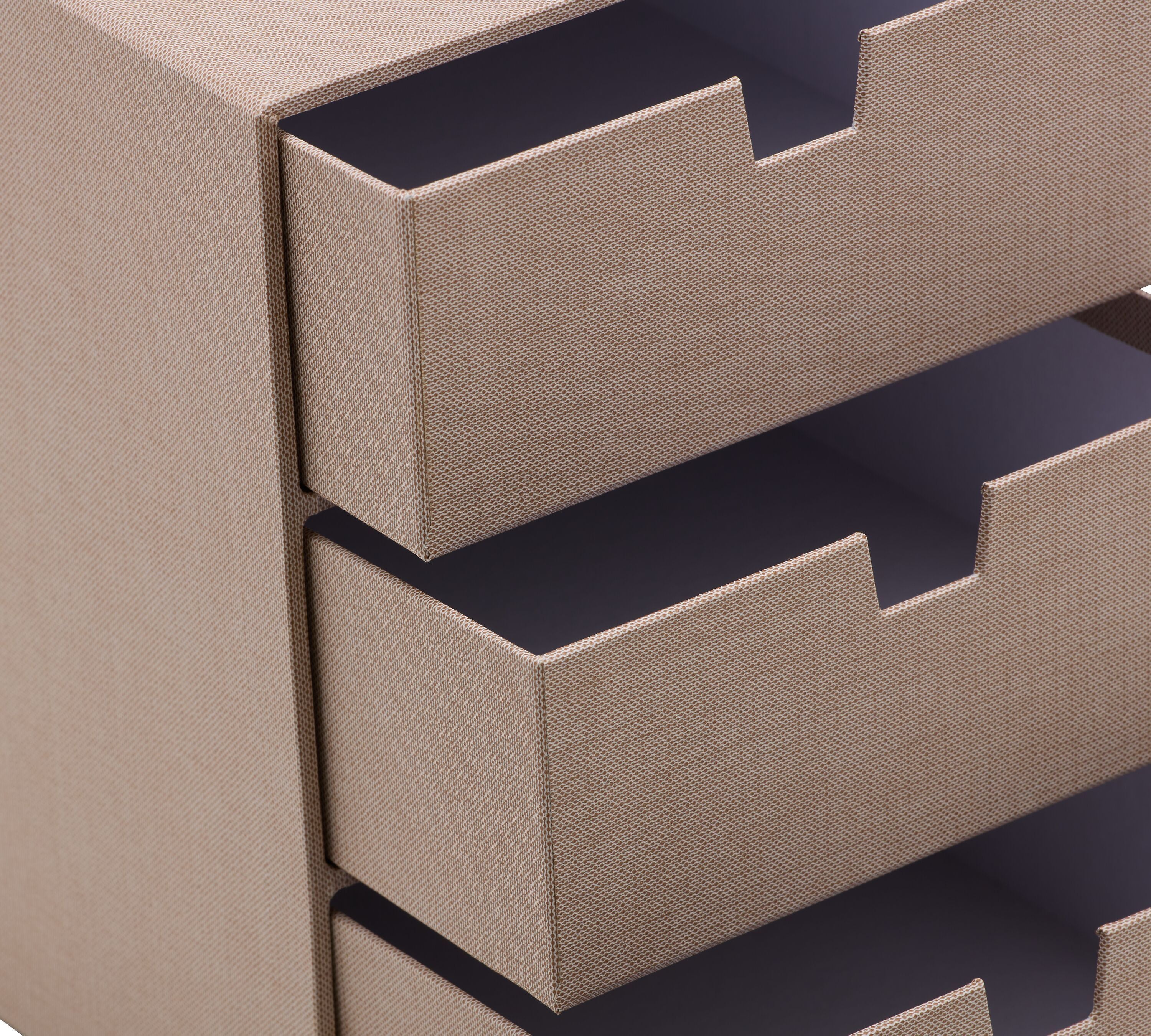 RE-STORE Schubladenbox - Beige / B: 16.0 cm x T: 25.0 cm x H: 20.5 cm
