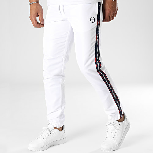Lot De 2 Pantalons Jogging A Bandes 39732 Blanc Noir