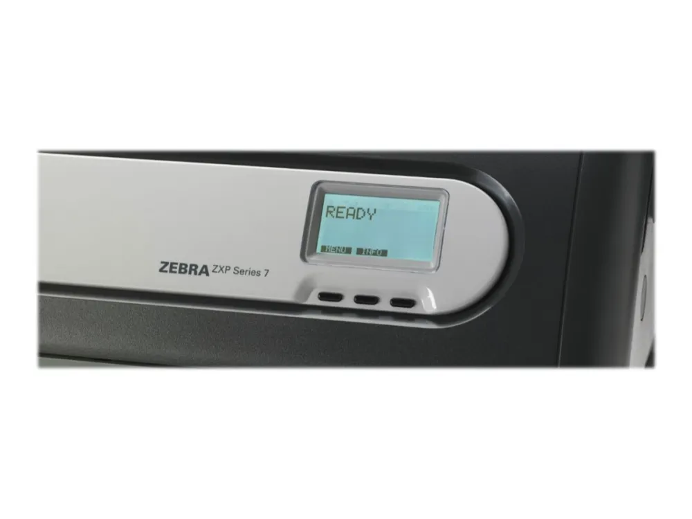 Zebra ZXP Series 7 - Plastikkortprinter - farve - blæksubliminerings-gentransfer - CR-80 Card (85.6 x 54 mm) op til 300 kort/time (farve) - kapacitet: 200 kort - USB 2.0, LAN