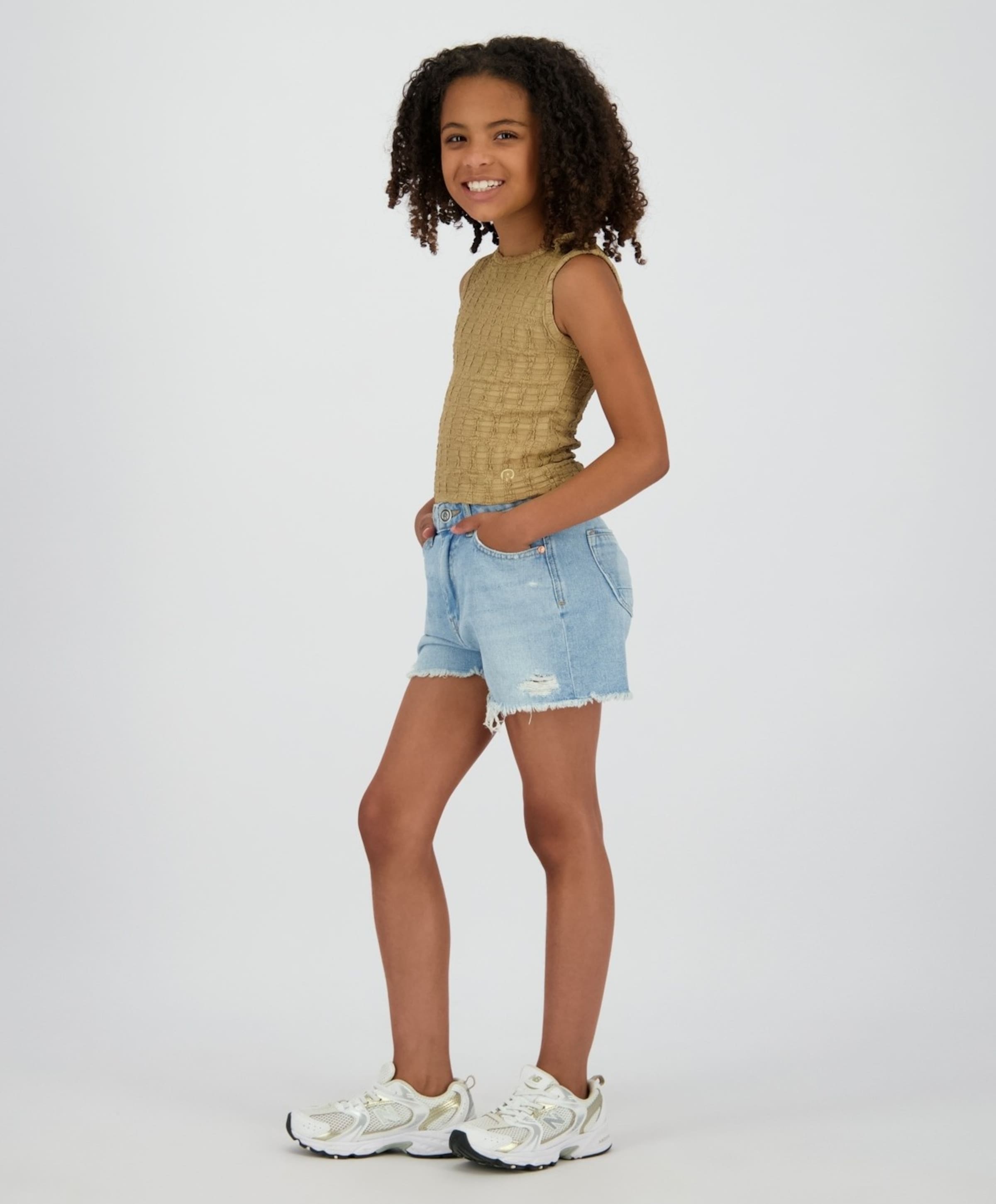 Raizzed Paramaribo Crafted meisjes korte broek blauw