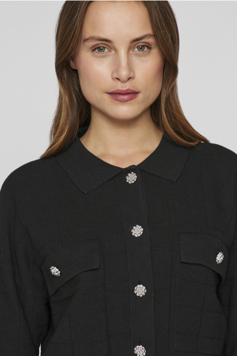 Vila zwarte dames vest