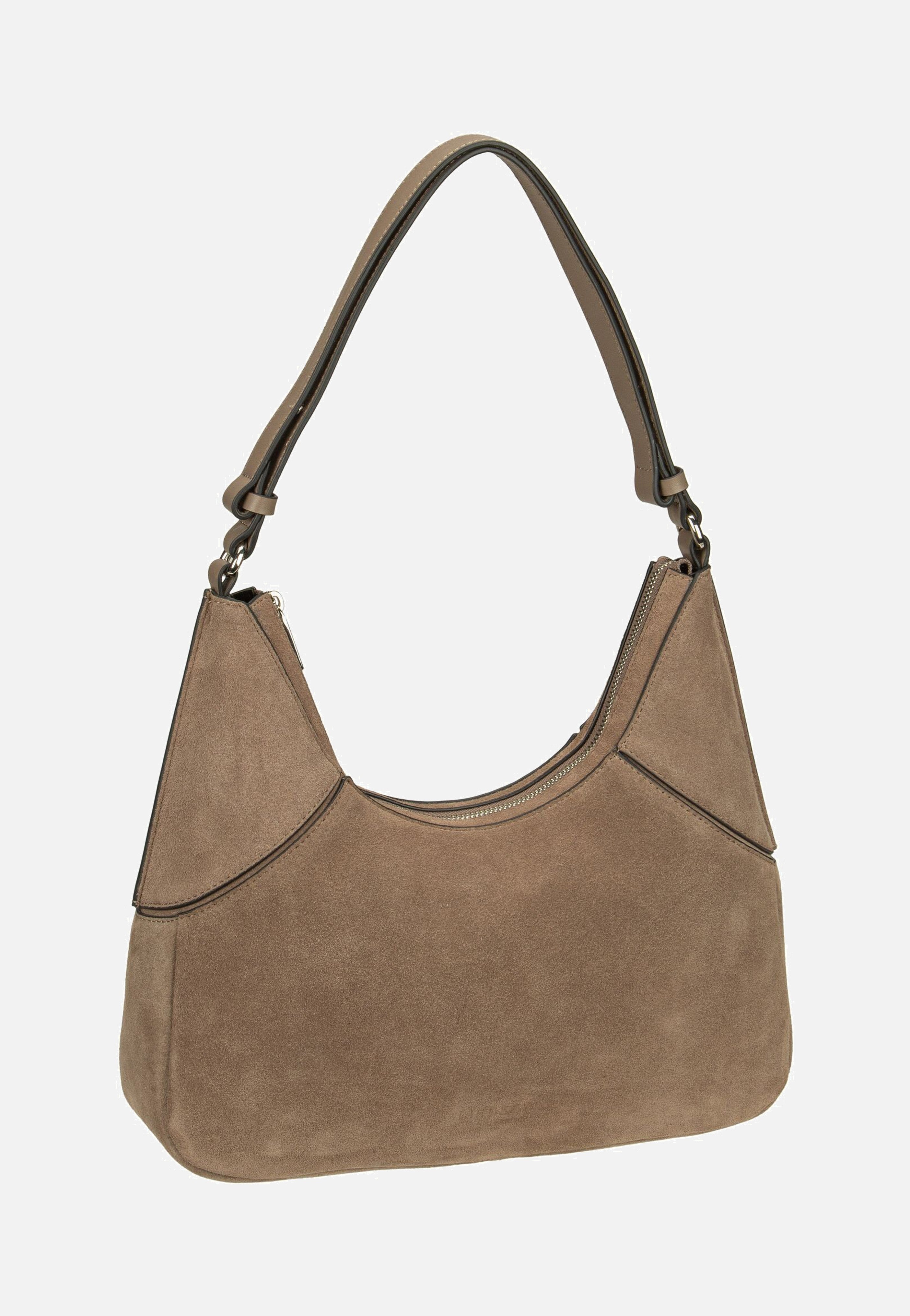 Lilly S Suede Neutral Gray - Hobo Bag