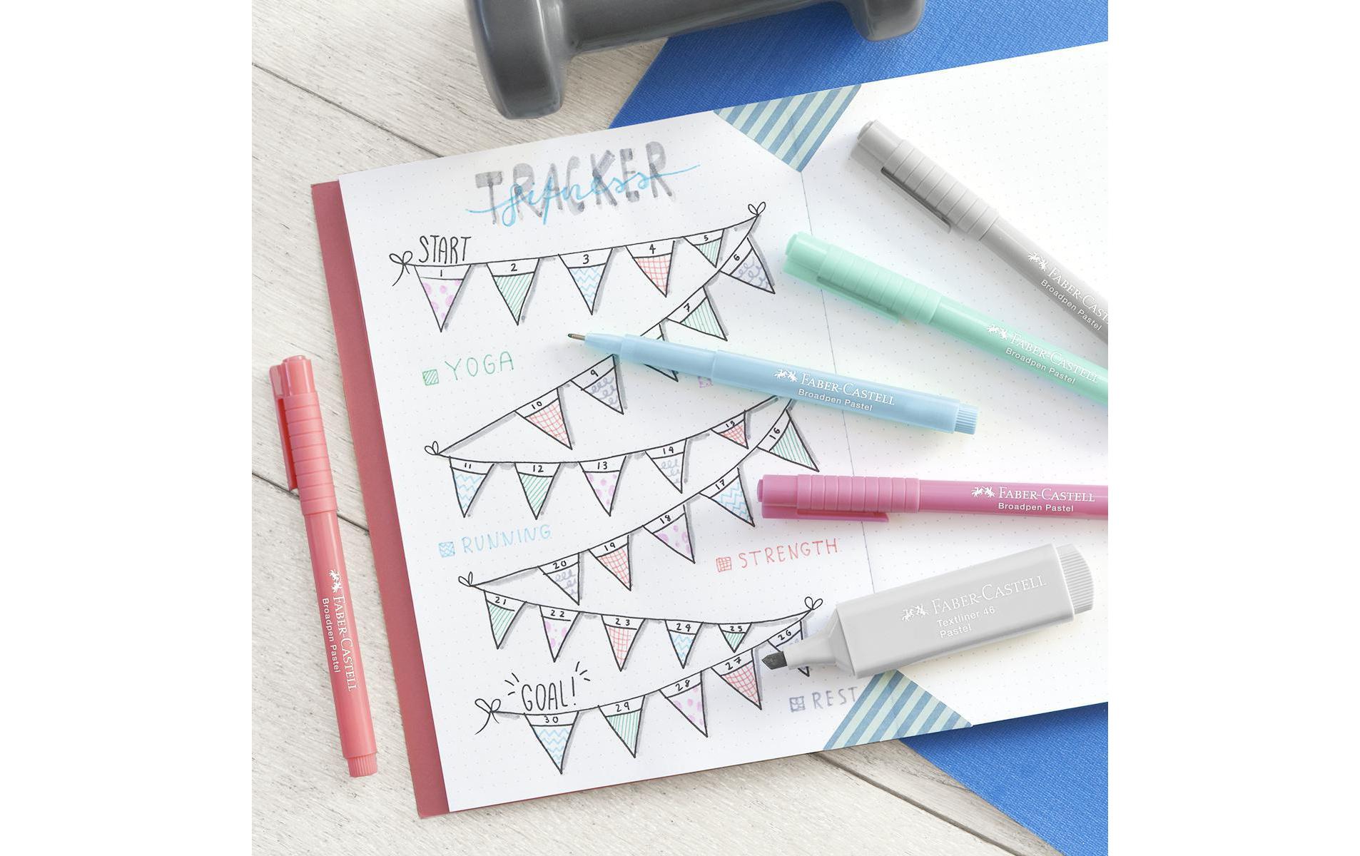 Fineliner Broadpen 1554 0.8 mm, PastelltürkisFaserschreiber für Schule, Beruf und Freizeit