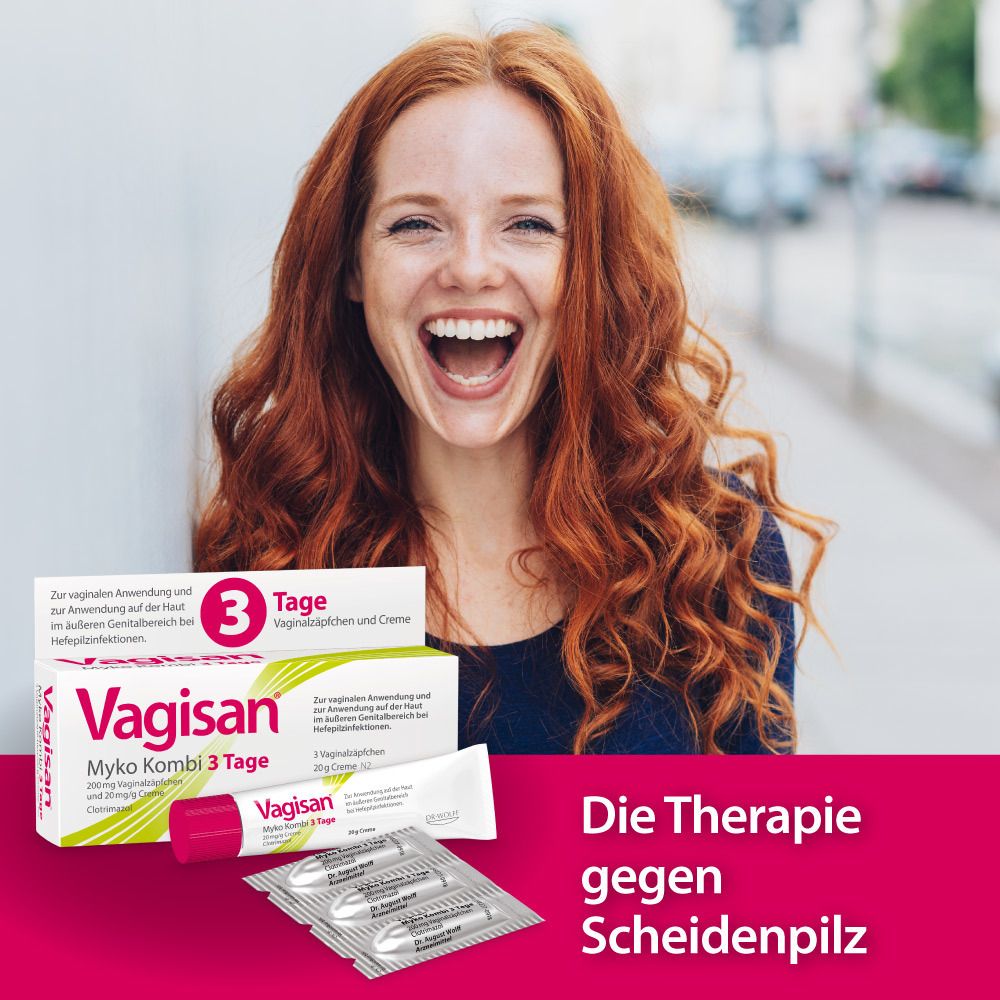 Vagisan Myko Kombi 3 Tage: Vaginalzäpfchen und Creme zur Behandlung von Scheidenpilz