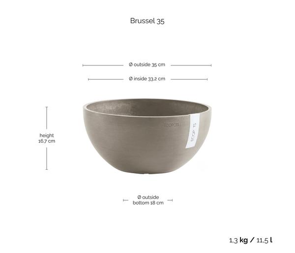 Ecopots Kunststoff-Topf Brussels, rund