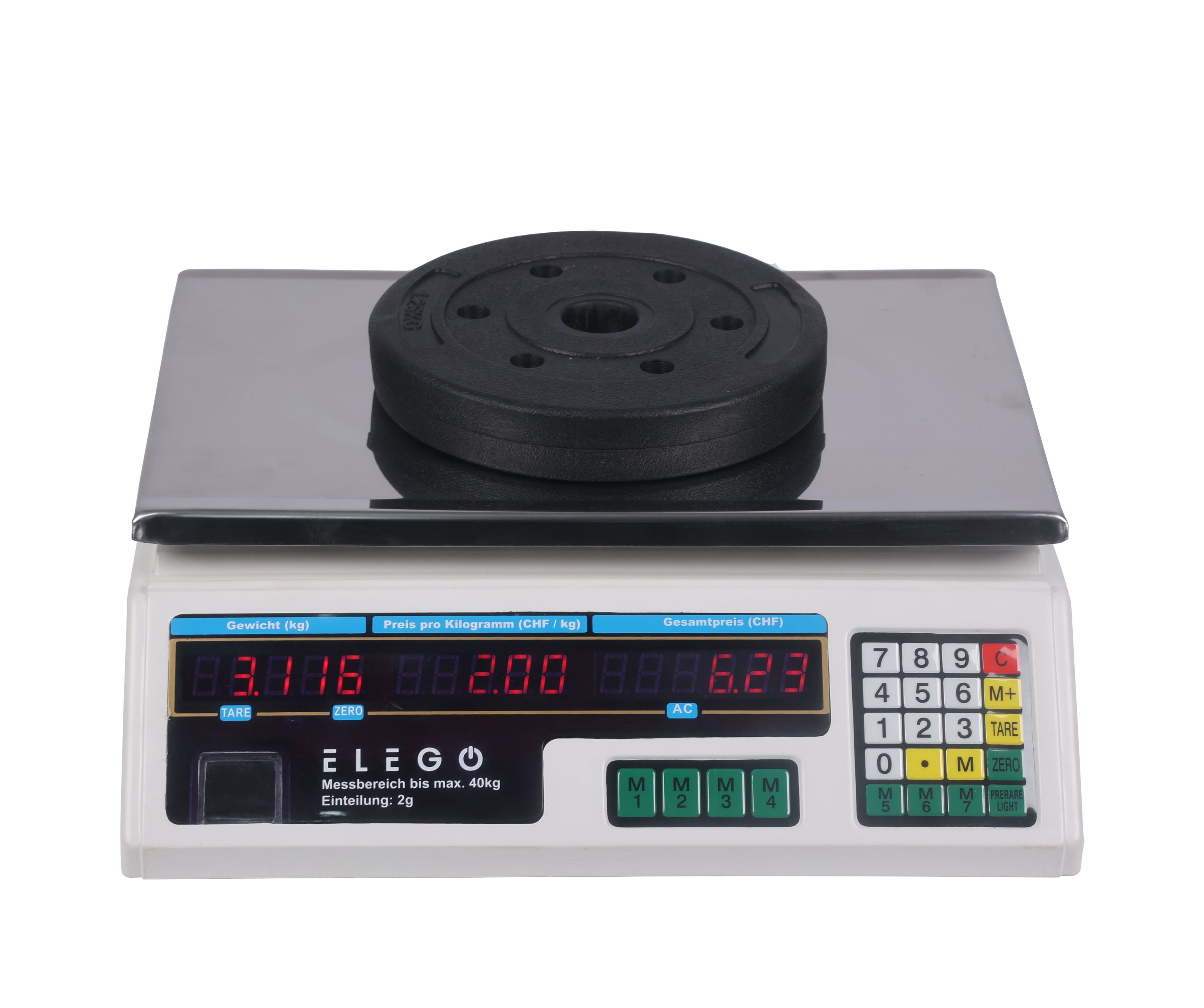 Waage digital mit Preisanzeige 40 kg / 2 g