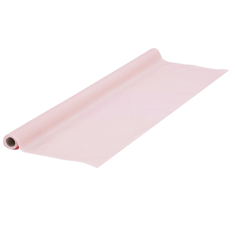Nappe en papier voie sèche effet tissu rose pâle L 4 m