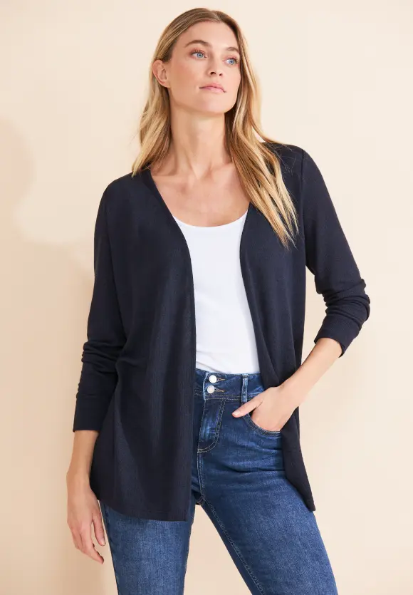 Offene Shirtjacke - deep blue