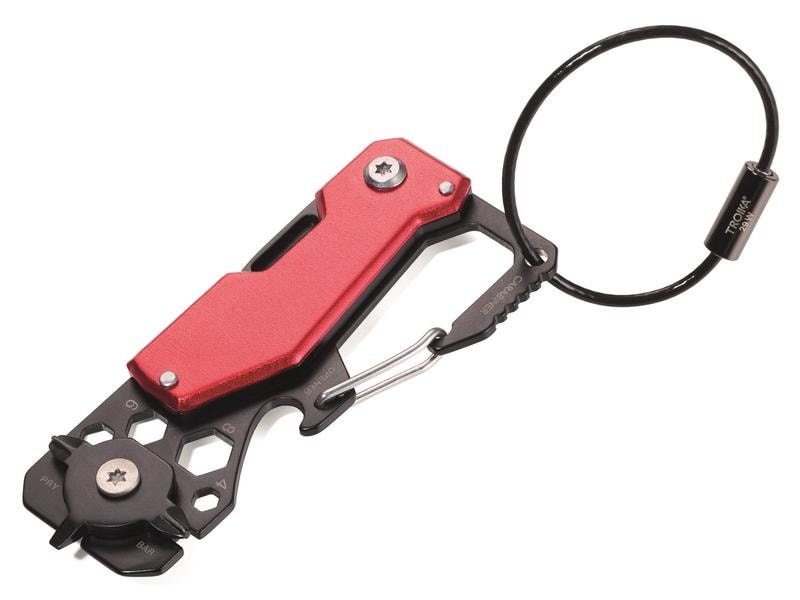 Troika Taschenmesser Toolinator 10 Funktionen Rot/Schwarz Taschenmesser mit Wechselbaren Werkzeugen