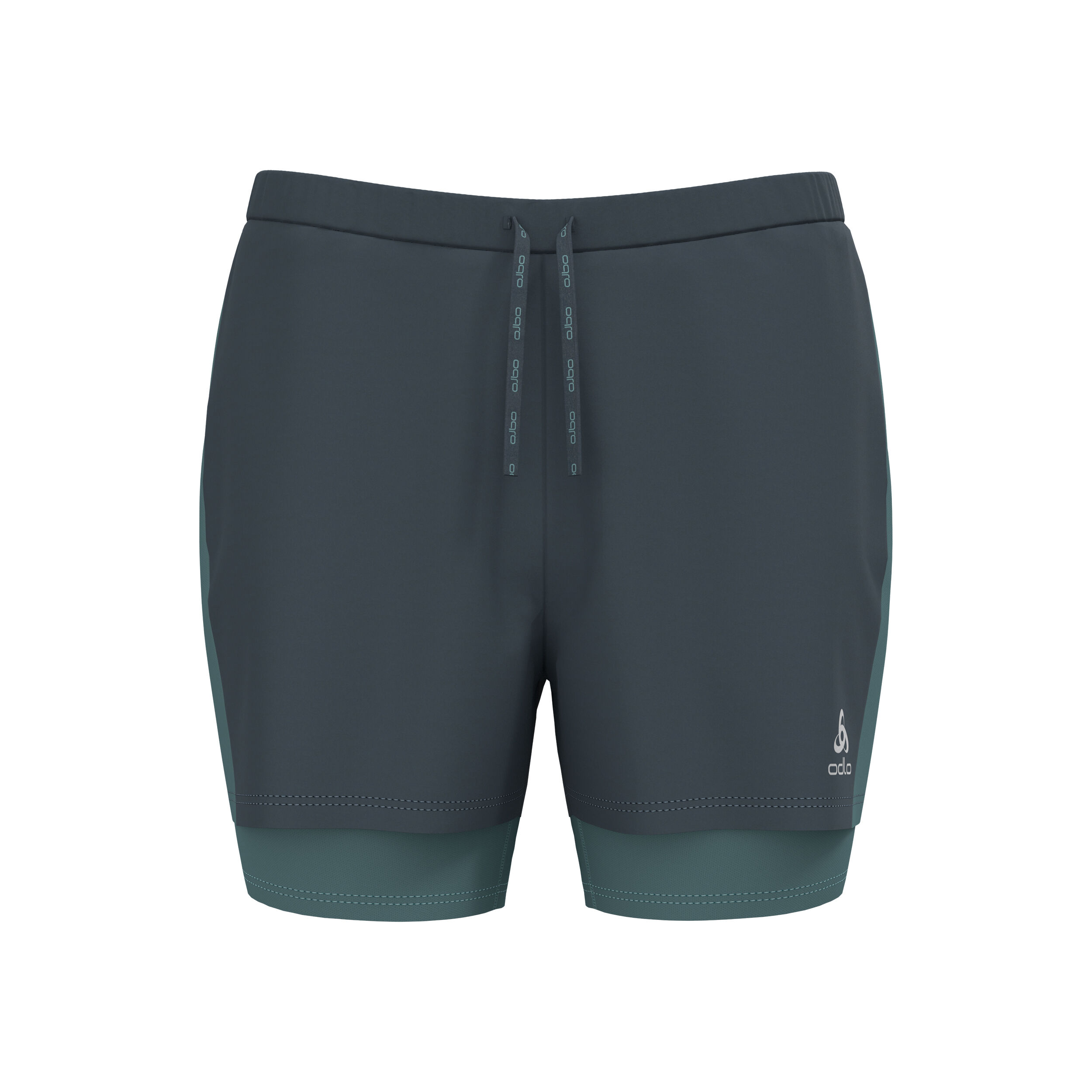 Odlo Essential 3inch 2in1 Short De Running Femmes - Gris Foncé, Turquoise