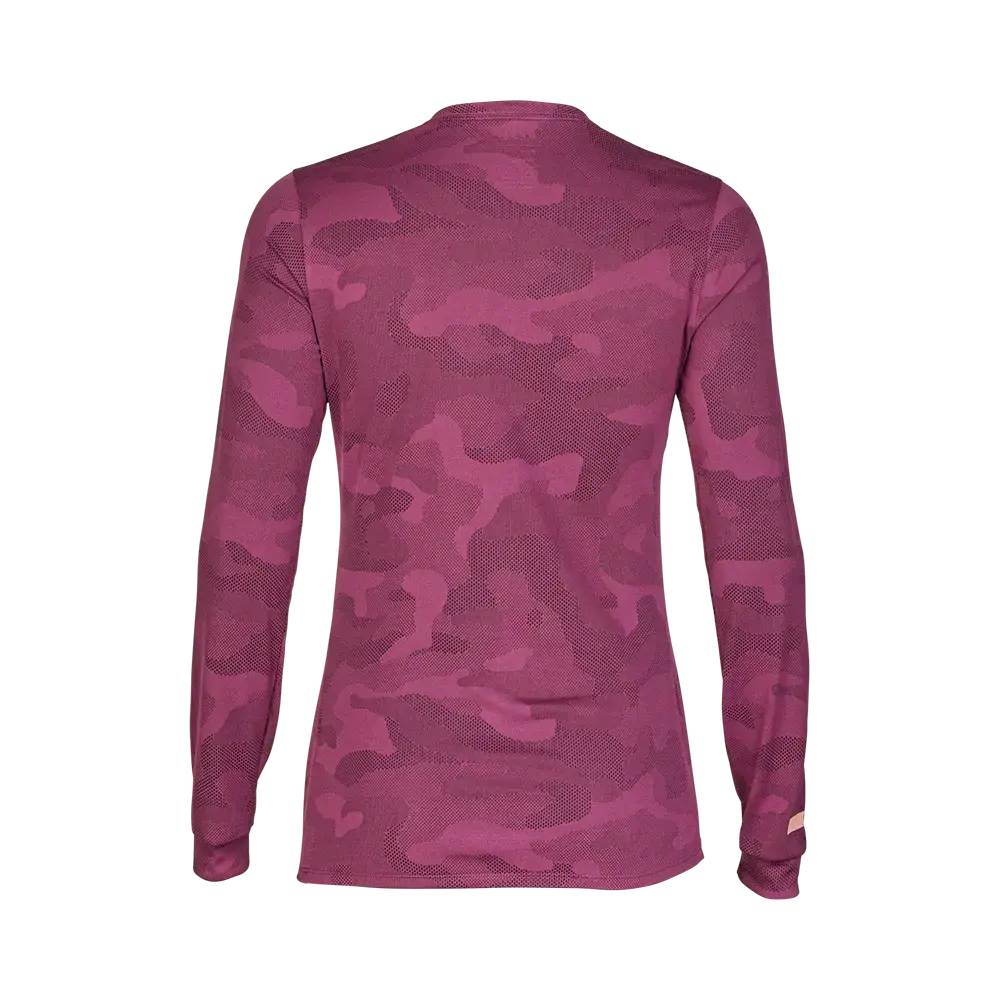 Fox Ranger Tru Dri MTB Fietsshirt Lange Mouwen Paars Dames