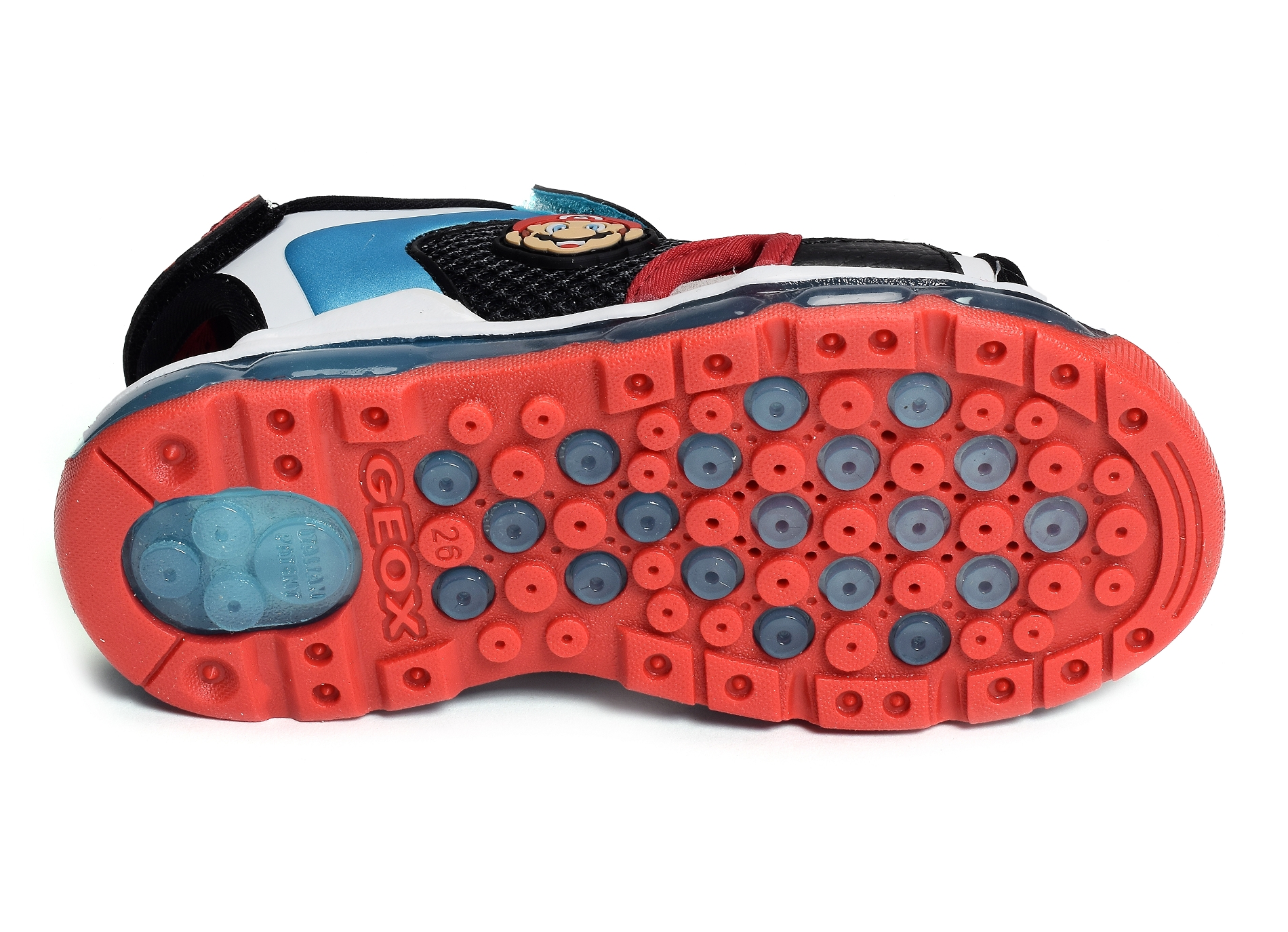 J sandale android ba noir rouge