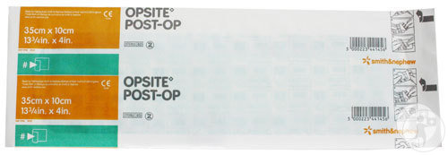 Smith&Nephew Opsite Post-Op Pansement Adhésif Avec Compresse Centrale 35x10cm Pièce 1 (66000716)