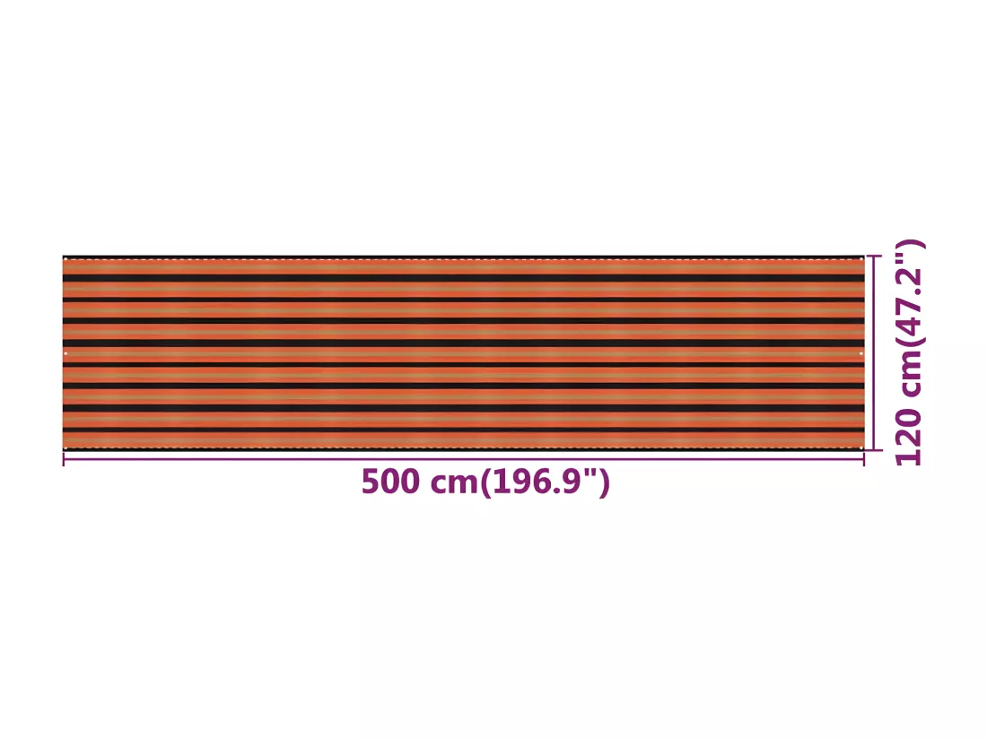 Écran de balcon Multicolore 120x500 cm PEHD