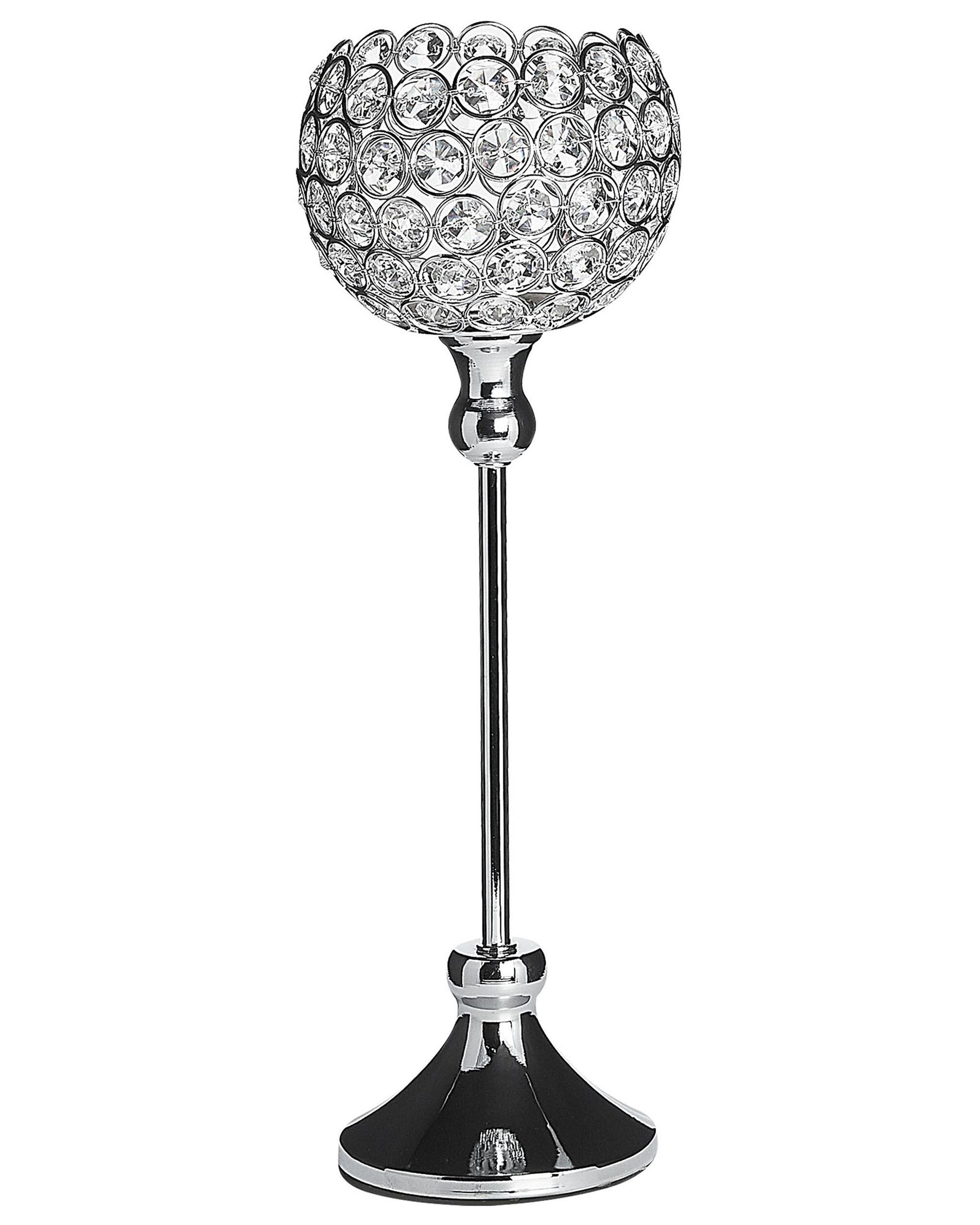 Kaarshouder ESTERNAY Metaal 27 cm Zilver