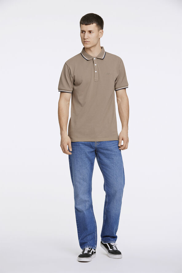 Lindbergh Polo shirt w. contrast piping Sand