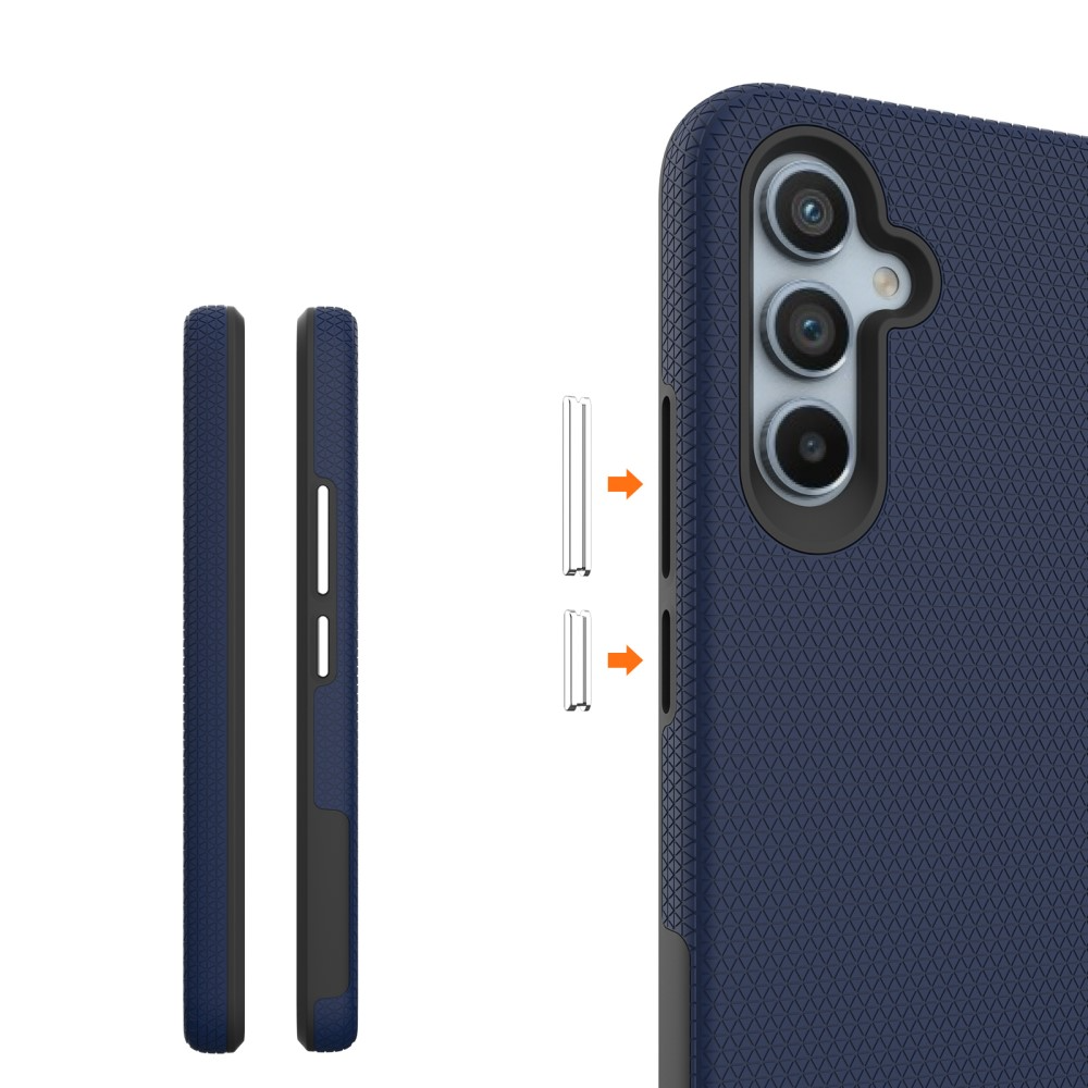 Samsung Galaxy A54 5G Hybrid Hardcase Hülle Grip Design - Dunkelblau