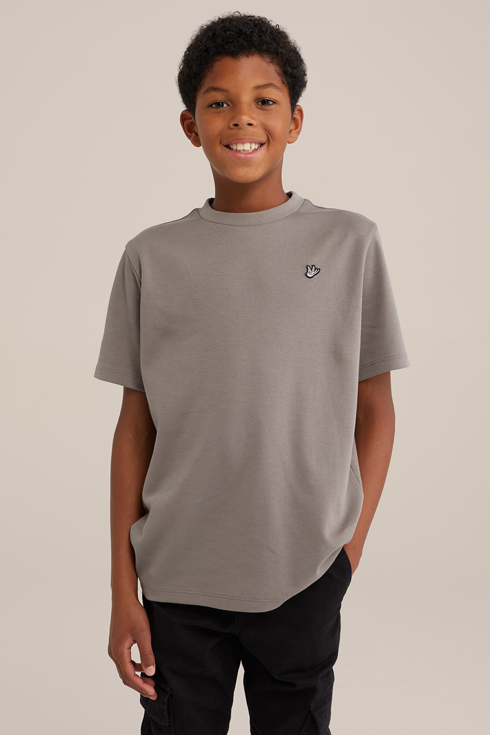 Jongens T-shirt WE Fashion Lichtbruin