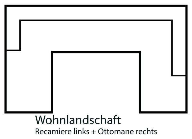 Home affaire Wohnlandschaft »Palmera U-Form, B: 308 cm« optional Bettfunktion & Bettkasten, Federkern