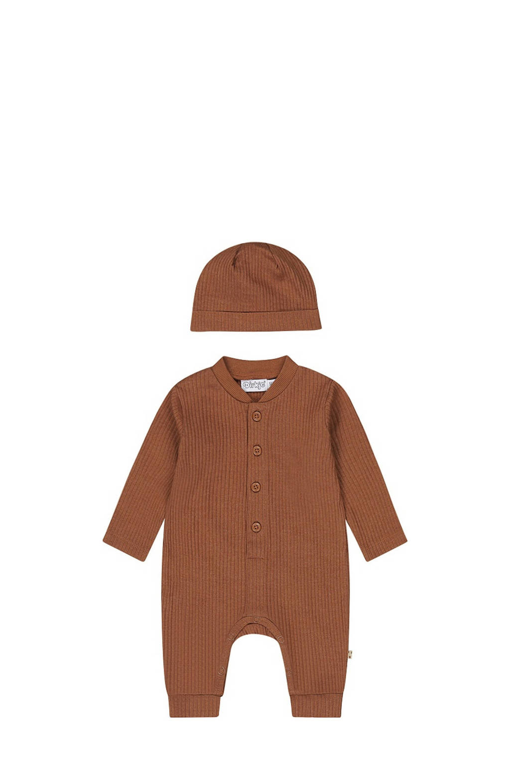 Dirkje boxpak + muts bruin